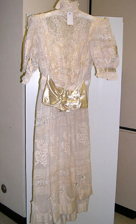 Dress, cotton, silk, French