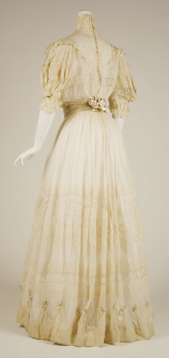 Dress, cotton, silk, French
