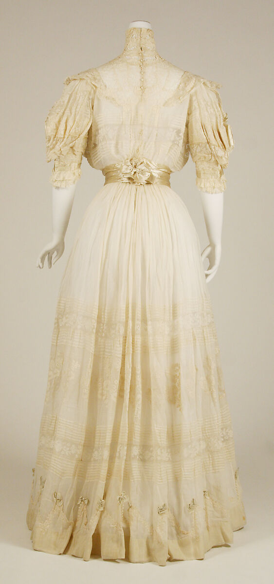 Dress, cotton, silk, French