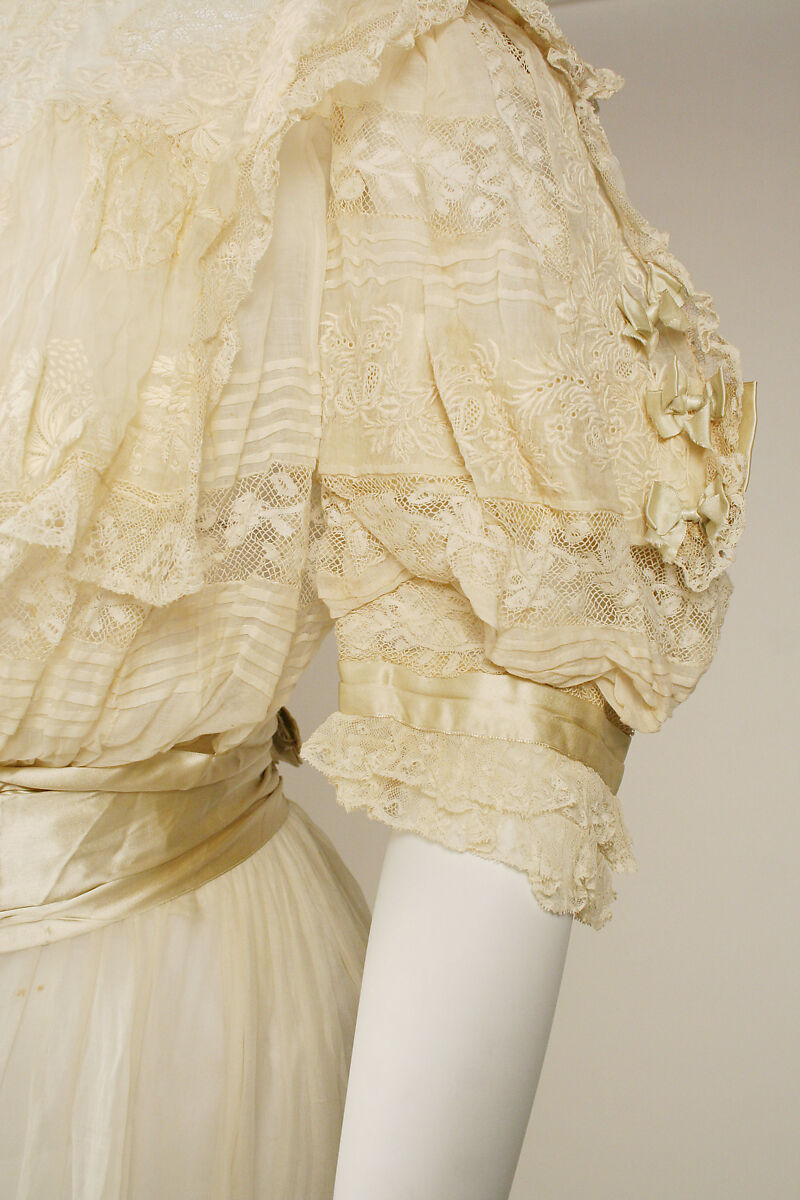Dress, cotton, silk, French