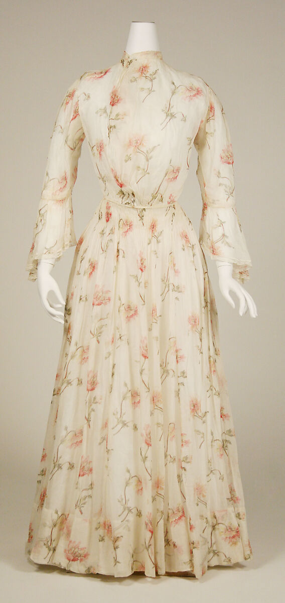 Afternoon dress, cotton, American 