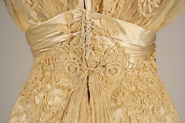 Ball gown, cotton, linen, silk, American