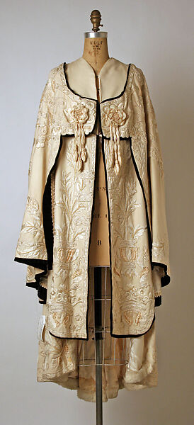 Evening coat, Callot Soeurs (French, active 1895–1937), wool, silk, fur, French 