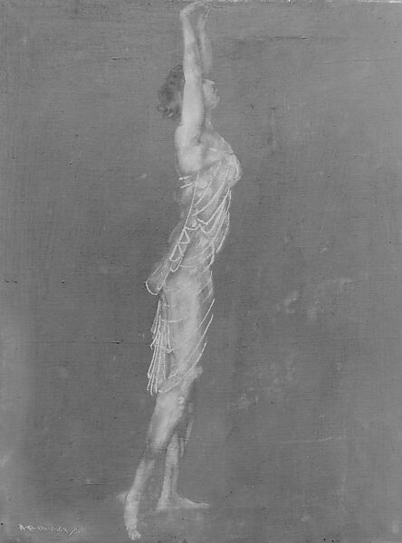 Dance—Uplift, Arthur B. Davies (American, Utica, New York 1862–1928 Florence), Wax on canvas, American 