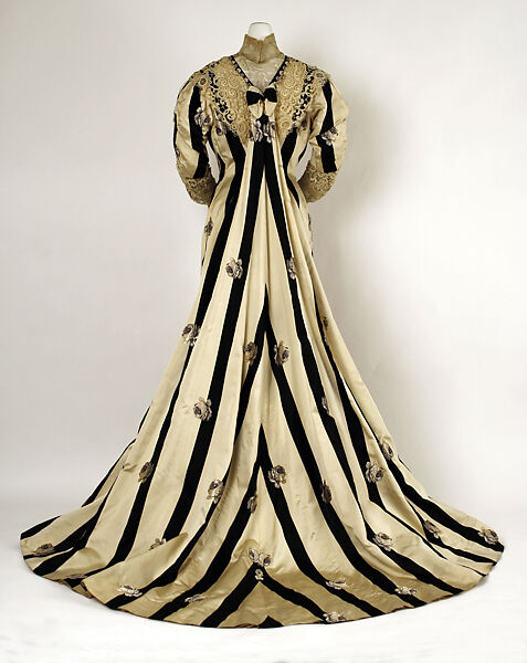 Tea gown, silk, cotton, American