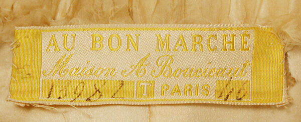 Opera cloak, Au Bon Marché/Maison A. Boucicaut (French, founded ca. 1852), silk, French