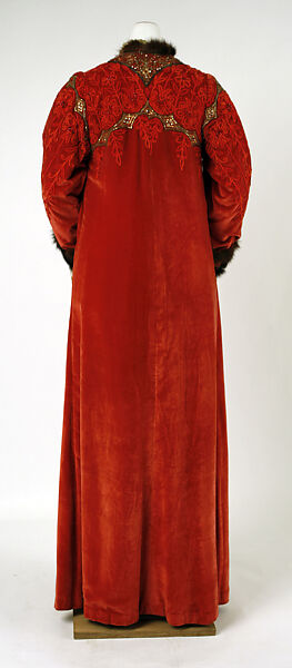 Evening coat, silk, glass, metal, American