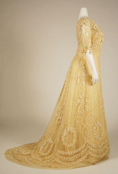Afternoon dress, silk, cotton, American