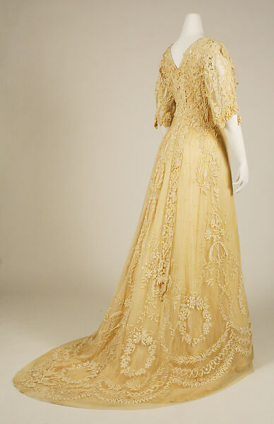 Afternoon dress, silk, cotton, American