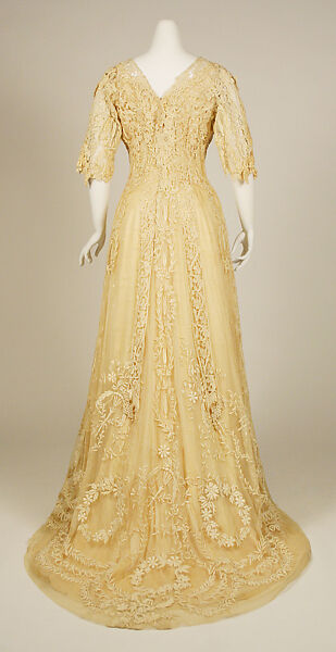 Afternoon dress, silk, cotton, American