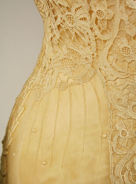 Afternoon dress, silk, cotton, American