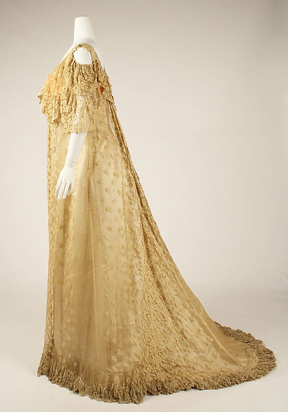 Evening dress, silk, American