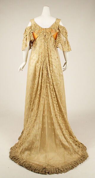 Evening dress, silk, American