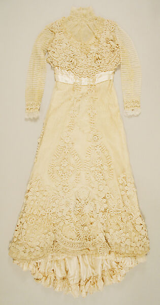 Dress, cotton, silk, American 