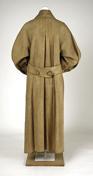 Coat, linen, American or European