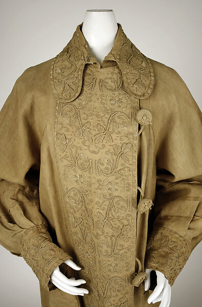 Coat, linen, American or European