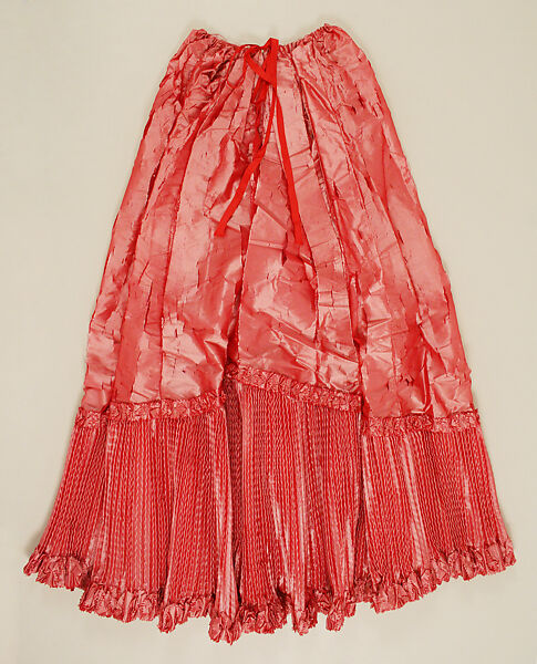 Walking dress, (a, b) M. A. Robb, wool, French