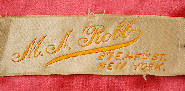 Walking dress, (a, b) M. A. Robb, wool, French