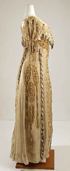 Evening dress, House of Paquin (French, 1891–1956), silk, French 