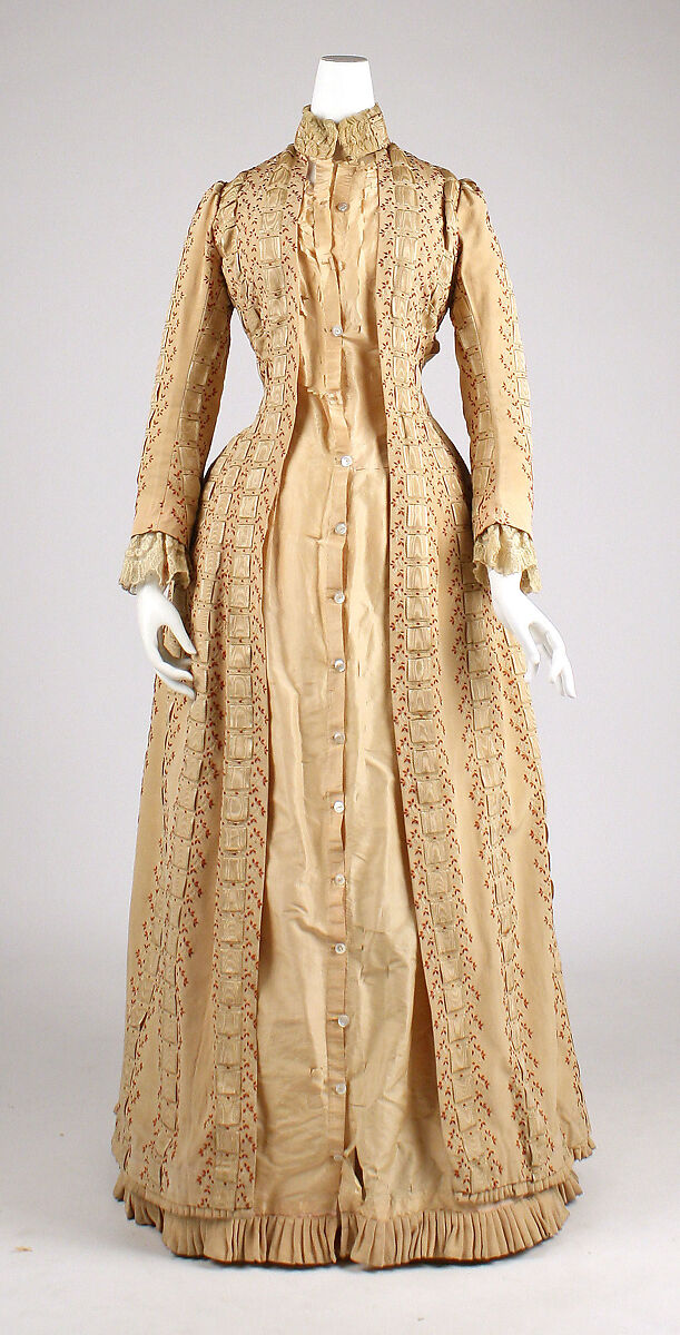 Tea gown, House of Worth (French, 1858–1956), silk, French 