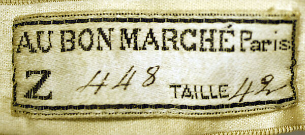 Dress, Bon Marché (French, founded ca. 1852), wool, velvet, French