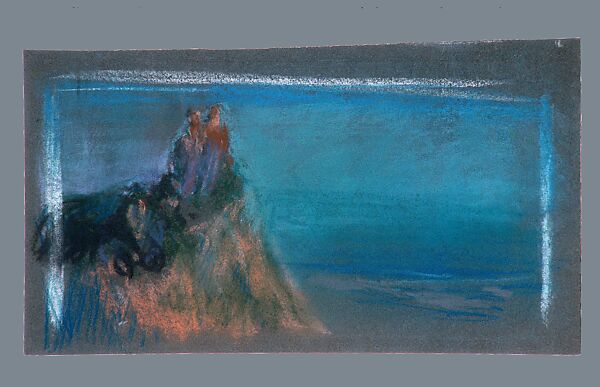 High Point, Arthur B. Davies (American, Utica, New York 1862–1928 Florence), Pastel on gray paper, American