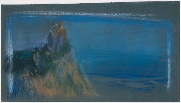 High Point, Arthur B. Davies  American, Pastel on gray paper, American