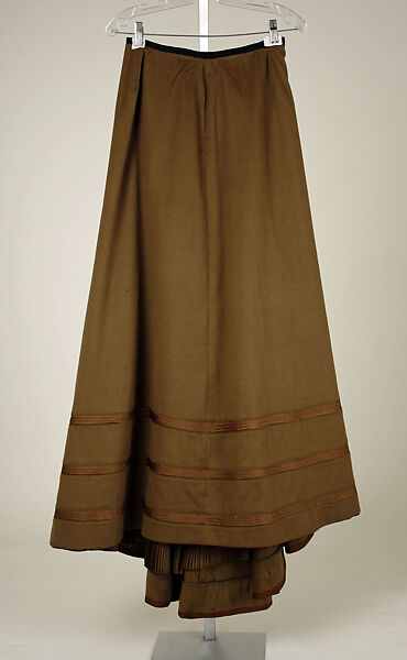 Promenade ensemble, wool, silk, French