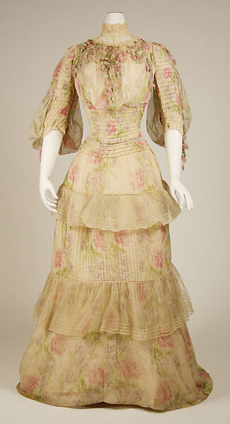 Dress, silk, French 