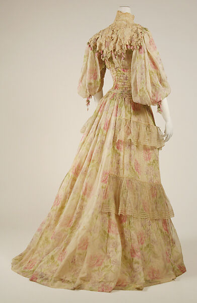 Dress, silk, French