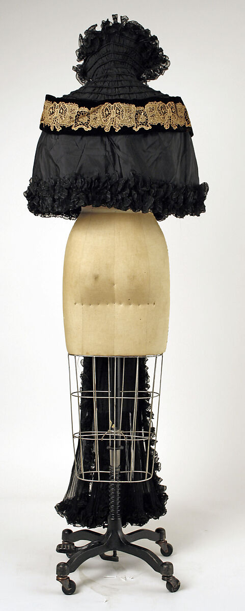Cape, House of Worth (French, 1858–1956), silk, linen, French