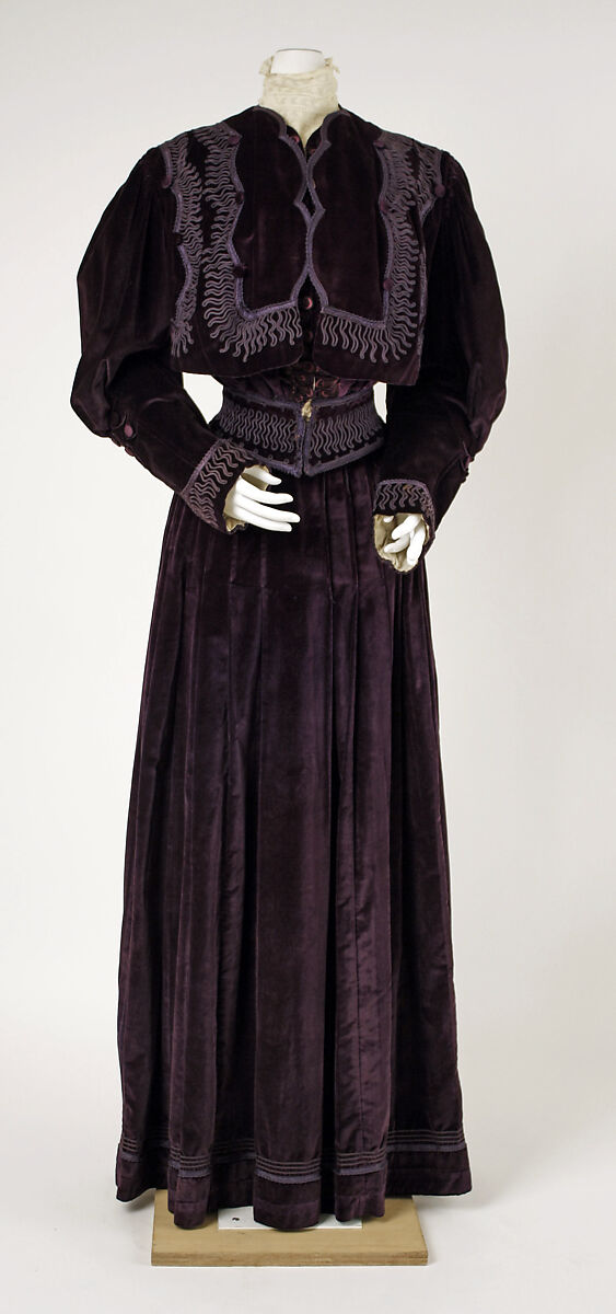 Afternoon suit, House of Worth (French, 1858–1956), silk, cotton, French 
