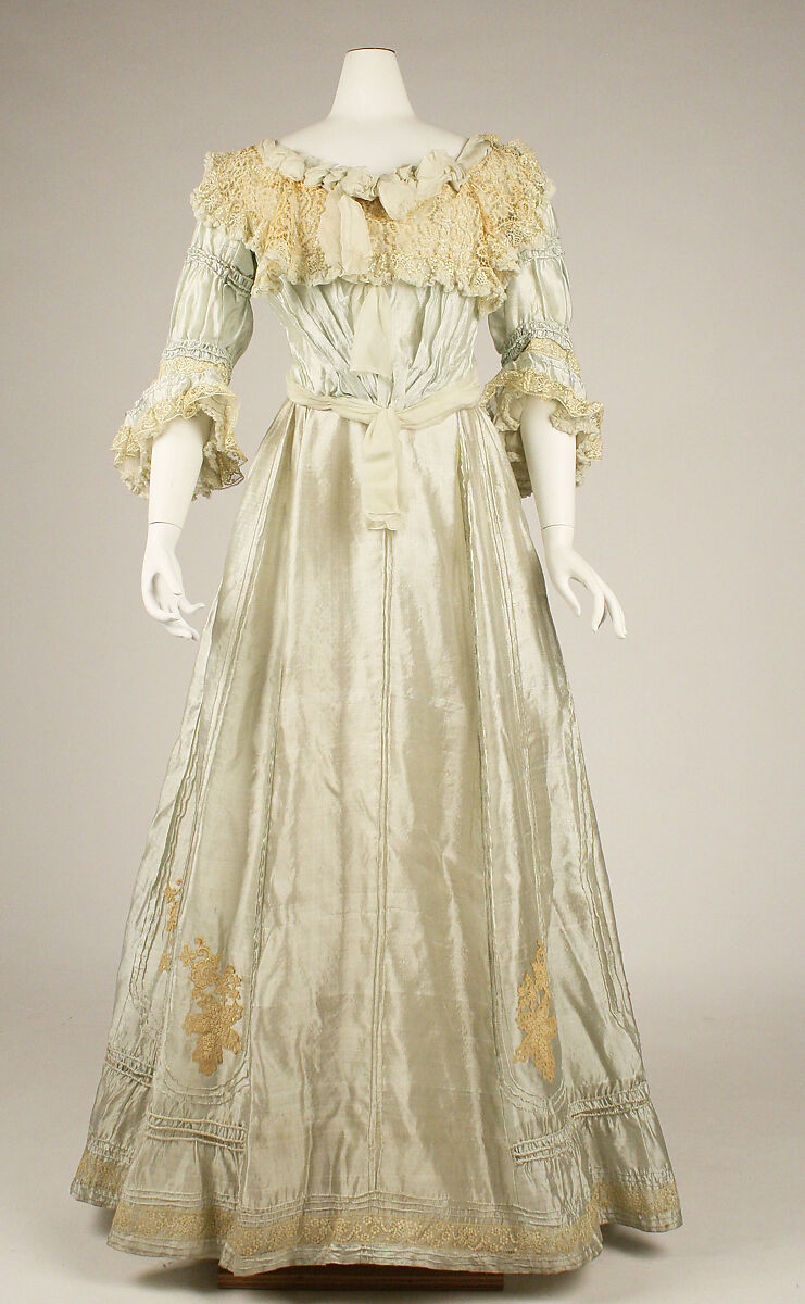 Dress, silk, American