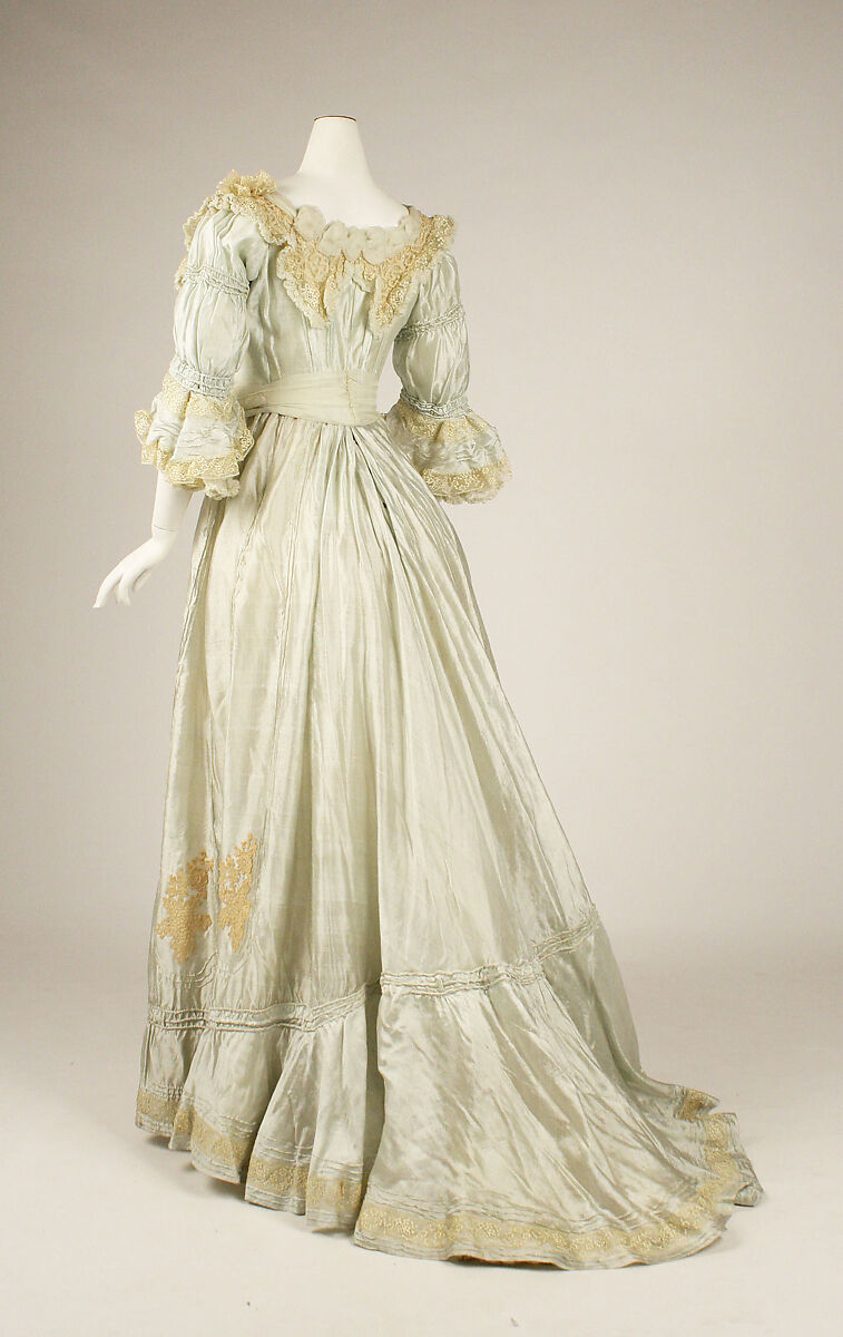 Dress, silk, American