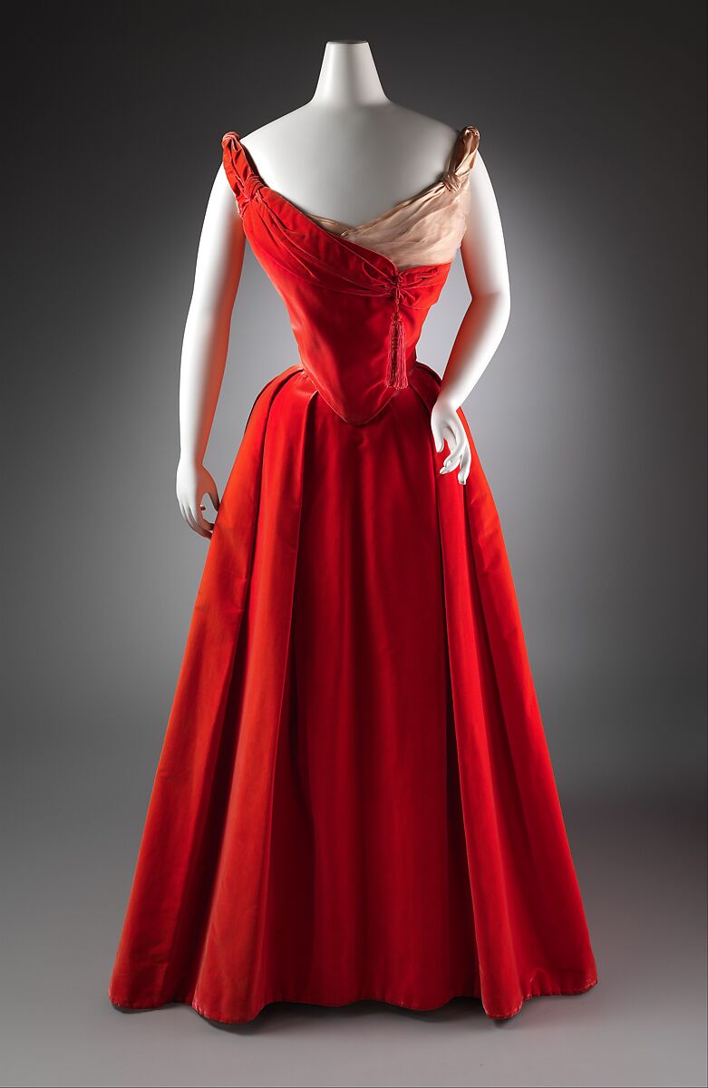 Ball gown, Attributed to House of Worth (French, 1858–1956), silk, French 
