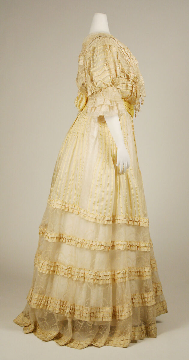 Evening dress, silk, Austrian