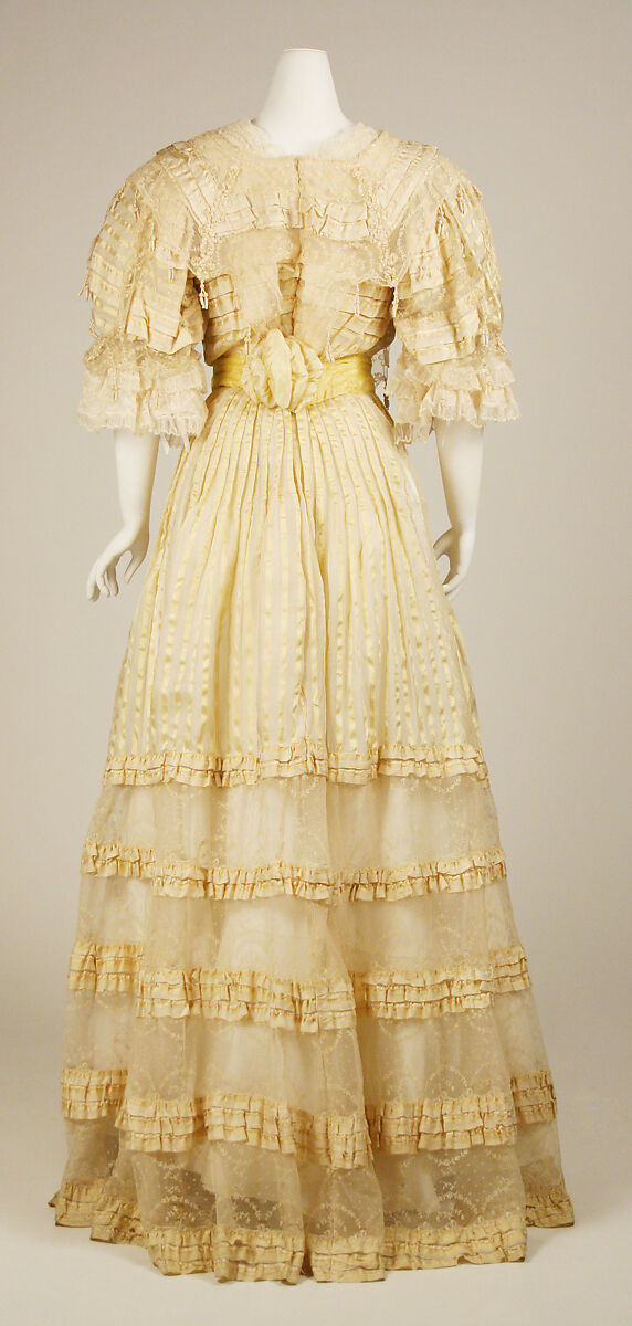 Evening dress, silk, Austrian
