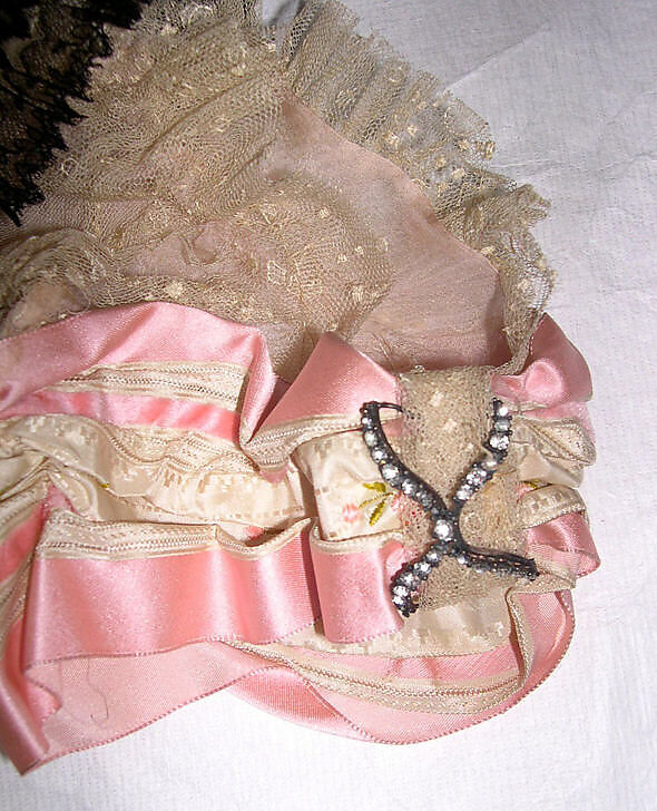 Evening dress, silk, cotton, French