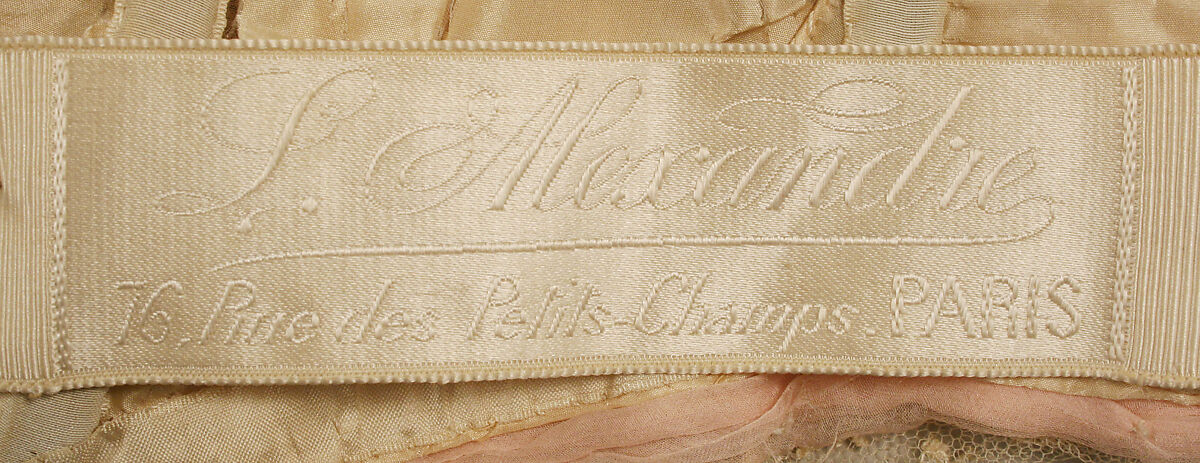 Evening dress, silk, cotton, French