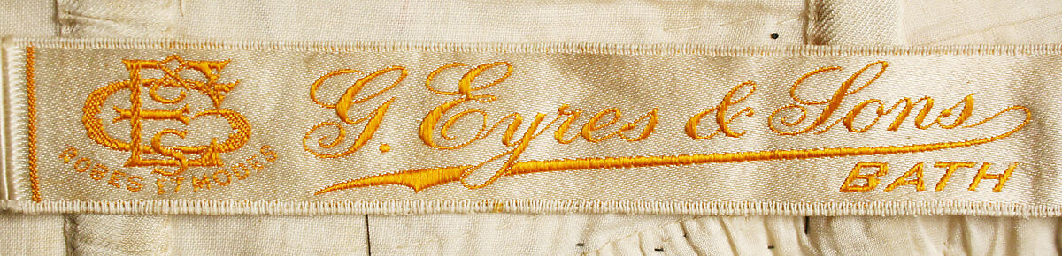 Dinner dress, silk, cotton, metal, British