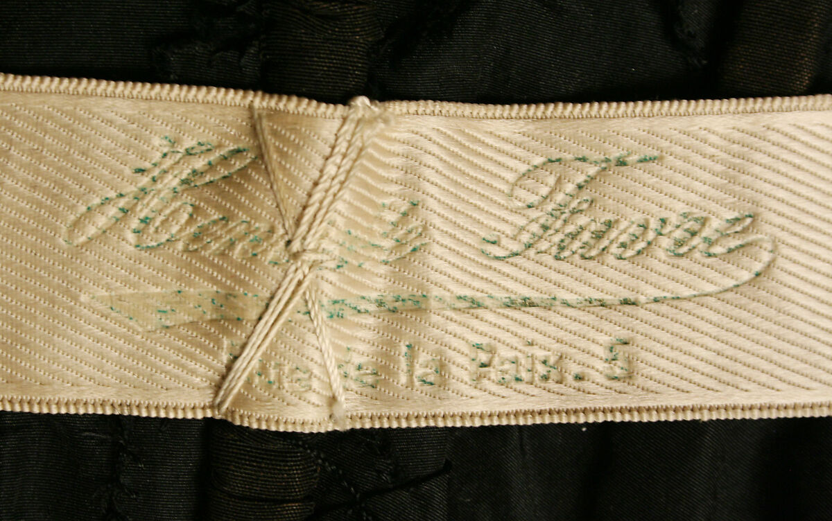 Evening dress, Henriette Favre, silk, cotton, celluloid, French