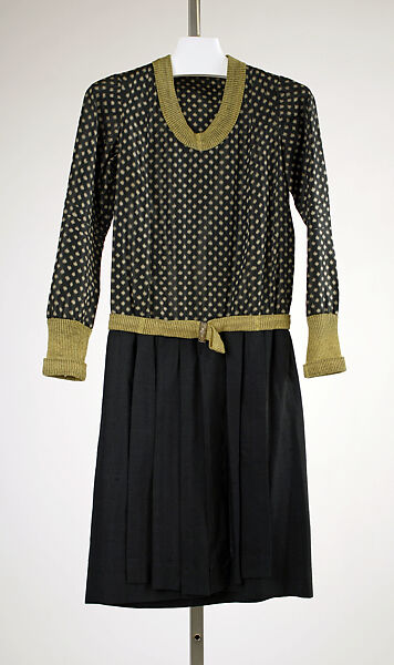 Ensemble, House of Worth (French, 1858–1956), silk, metallic thread, fur, silver, French