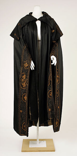 Cape, House of Worth (French, 1858–1956), silk, metallic thread, French 