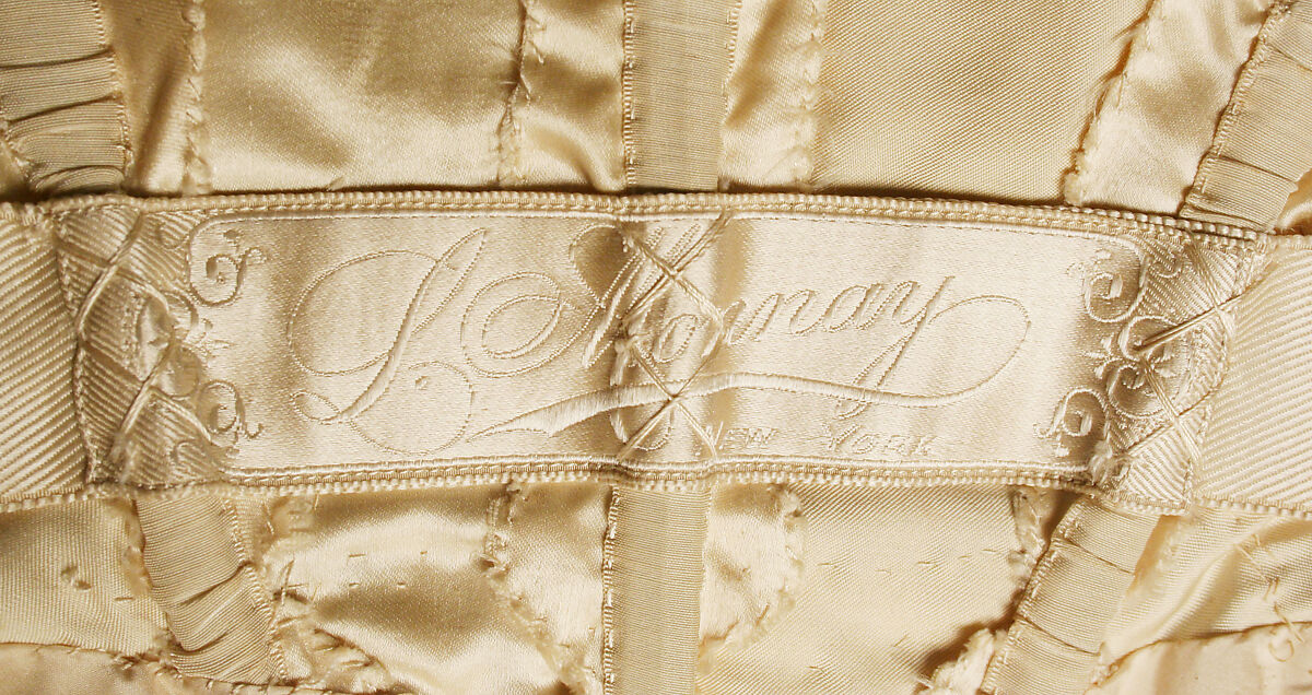 Evening dress, Lucie Monnay (American, born Switzerland, 1861), silk, glass, metallic thread, American