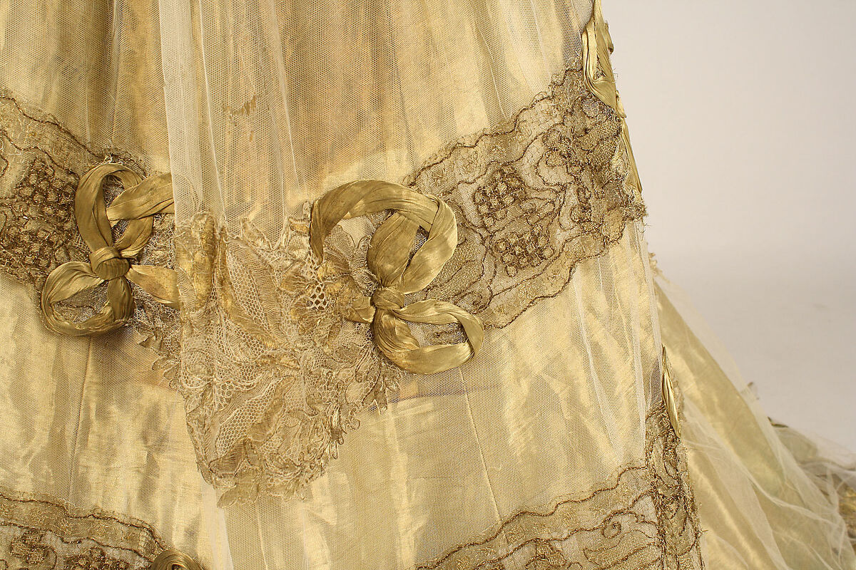 Ball gown, Driscoll (American, founded ca. 1864), silk, metallic thread, glass, American