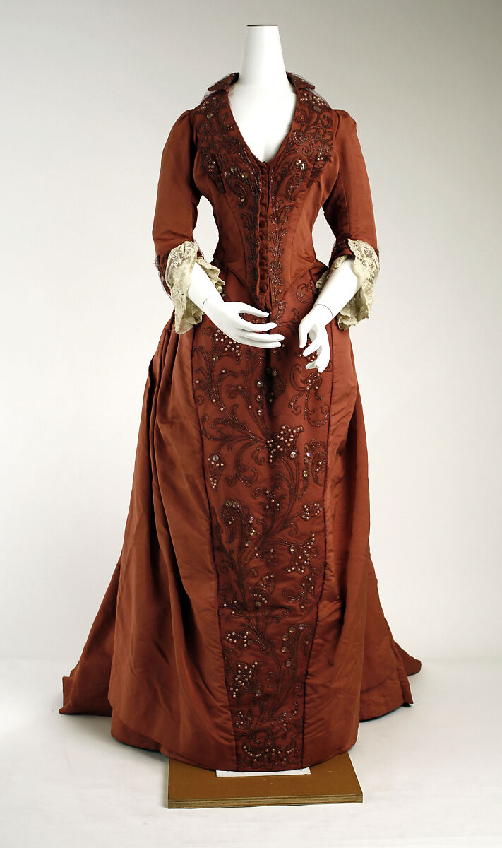 Dress, silk, glass, French 