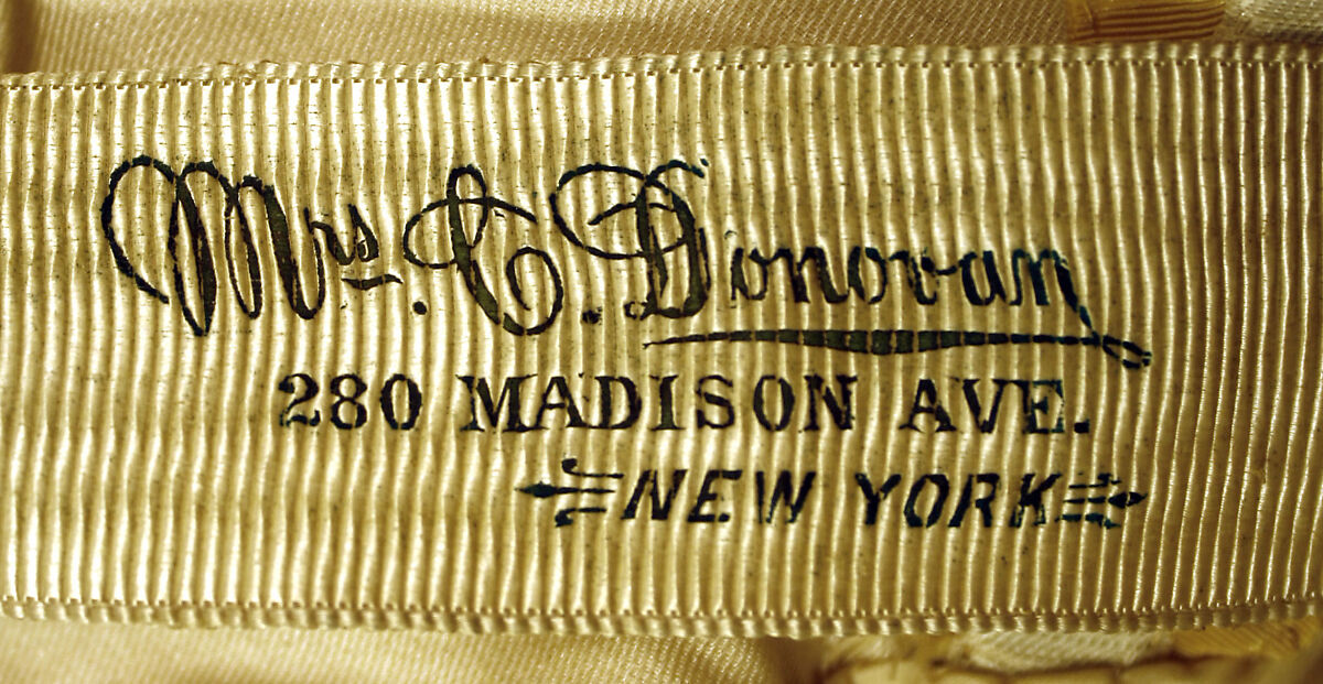 Dress, Catherine Donovan (American (born Ireland), 1826 (?)–1906), silk, metallic thread, cotton, American