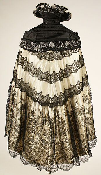 Evening cape, silk, cotton, French