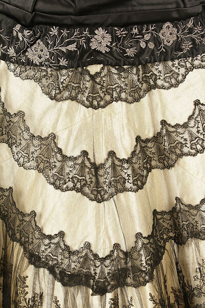 Evening cape, silk, cotton, French