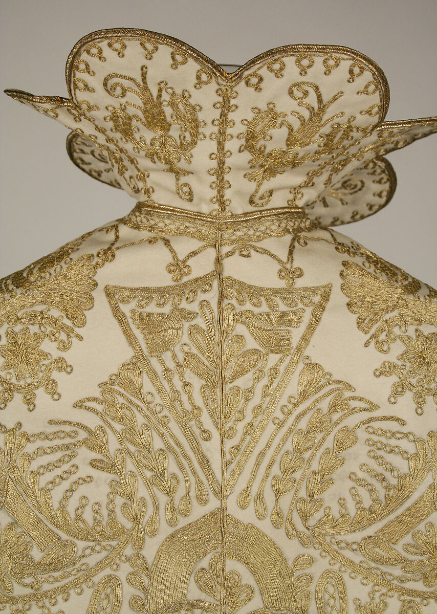 Evening cape, wool, silk, metallic, probably French